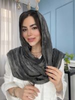 شال نخ ابریشم سنگشور وارداتی کد 1087 - Image 11