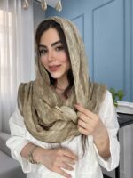 شال نخ ابریشم سنگشور وارداتی کد 1087 - Image 7