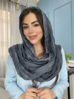 شال نخ ابریشم سنگشور وارداتی کد 1087 - Image 5