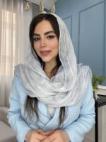 شال نخ ابریشم سنگشور وارداتی کد 1087 - Image 6