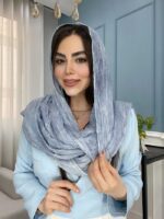شال نخ ابریشم سنگشور وارداتی کد 1087 - Image 3