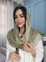 شال نخ ابریشم سنگشور وارداتی کد 1087 - Image 10