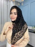مینی اسکارف حریر مخمل پلنگی وارداتی کد2017 - Image 2