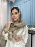 شال نخ حریر ابریشم ارگانزا وارداتی کد 1093 - Image 10