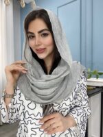 شال نخ حریر ابریشم میله ای وارداتی کد 1097 - Image 4