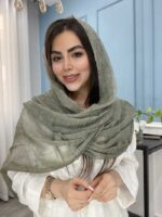 شال نخ حریر ابریشم میله ای وارداتی کد 1097 - Image 9