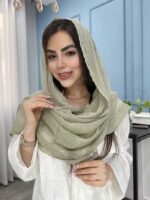 شال نخ حریر ابریشم میله ای وارداتی کد 1097 - Image 10