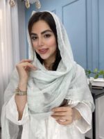 شال نخ حریر ابریشم میله ای وارداتی کد 1097 - Image 11