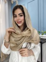 شال نخ حریر ابریشم میله ای وارداتی کد 1097 - Image 12