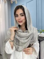 شال نخ حریر ابریشم میله ای وارداتی کد 1097 - Image 13