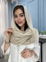 شال نخ حریر ابریشم میله ای وارداتی کد 1097 - Image 15