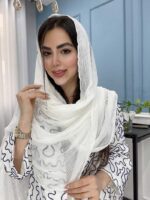 شال نخ حریر ابریشم میله ای وارداتی کد 1097 - Image 17