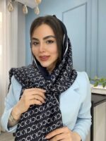 شال ابریشم وارداتی کد2013(2رنگ متفاوت) - Image 5