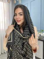 شال ابریشم وارداتی کد2013(2رنگ متفاوت) - Image 2