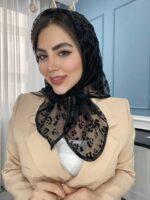 مینی اسکارف حریر مخمل پلنگی وارداتی کد2017