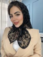 مینی اسکارف حریر مخمل پلنگی وارداتی کد2017 - Image 4