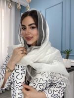 شال نخ حریر ابریشم ارگانزا وارداتی کد 2026 - Image 5