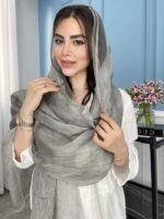 شال نخ ابریشم ارگانزا وارداتی کد 2042 - Image 9