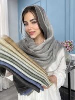 شال نخ ابریشم ارگانزا وارداتی کد 2042
