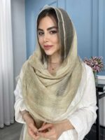 شال نخ ابریشم ارگانزا وارداتی کد 2042 - Image 5