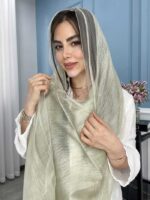 شال نخ ابریشم ارگانزا وارداتی کد 2042 - Image 14