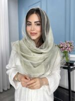 شال نخ ابریشم ارگانزا وارداتی کد 2042 - Image 8