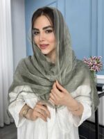 شال نخ ابریشم ارگانزا وارداتی کد 2042 - Image 6