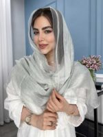 شال نخ ابریشم ارگانزا وارداتی کد 2042 - Image 12