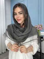 شال نخ ابریشم ارگانزا وارداتی کد 2042 - Image 10