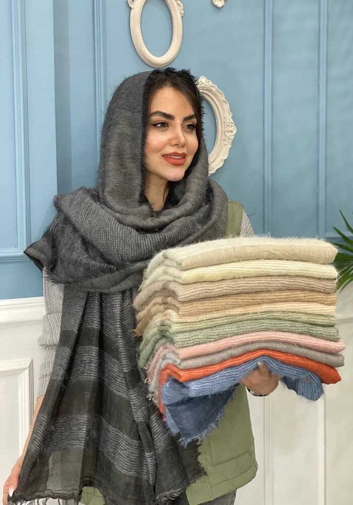 شال نخی کنفی وارداتی کد 1021