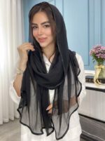 شال نخ حریر شیفون کد 2064(4رنگ)