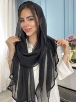 شال نخ حریر شیفون کد 2064(4رنگ) - Image 6
