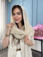 شال نخی کنفی برفکی وارداتی کد2014