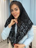 مینی اسکارف گیپور مخمل کد3025 - Image 2