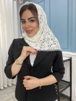 مینی اسکارف گیپور مخمل کد3029 - Image 3