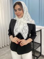 مینی اسکارف گیپور مخمل کد3029 - Image 2