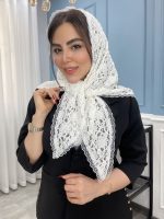 مینی اسکارف گیپور مخمل کد3029 - Image 4