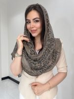 شال نخ حریر ابریشم پلنگی کد3042 - Image 3