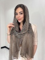 شال نخ حریر ابریشم پلنگی کد3042 - Image 6