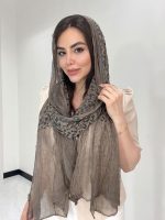 شال نخ حریر ابریشم پلنگی کد3042