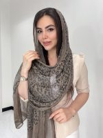 شال نخ حریر ابریشم پلنگی کد3042 - Image 4
