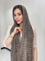 شال نخ حریر ابریشم پلنگی کد3042 - Image 5