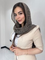 شال نخ حریر ابریشم پلنگی کد3042 - Image 2
