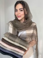 شال نخ حریر ابریشم ارگانزا کد3046 - Image 14