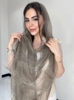 شال نخ حریر ابریشم ارگانزا کد3046 - Image 12