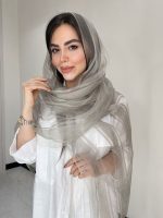 شال نخ حریر ابریشم ارگانزا کد3046 - Image 8