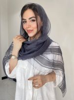 شال نخ حریر ابریشم ارگانزا کد3046 - Image 7