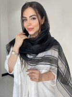 شال نخ حریر ابریشم ارگانزا کد3046 - Image 6
