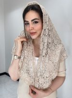 مینی اسکارف گیپور مخمل کد3049 - Image 11