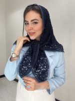 مینی اسکارف گیپور مخمل کد3049 - Image 2
